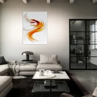 Tableau mural Abstrait Plumes orangées abstrait plumes orangées