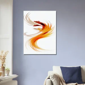 abstrait plumes orangées