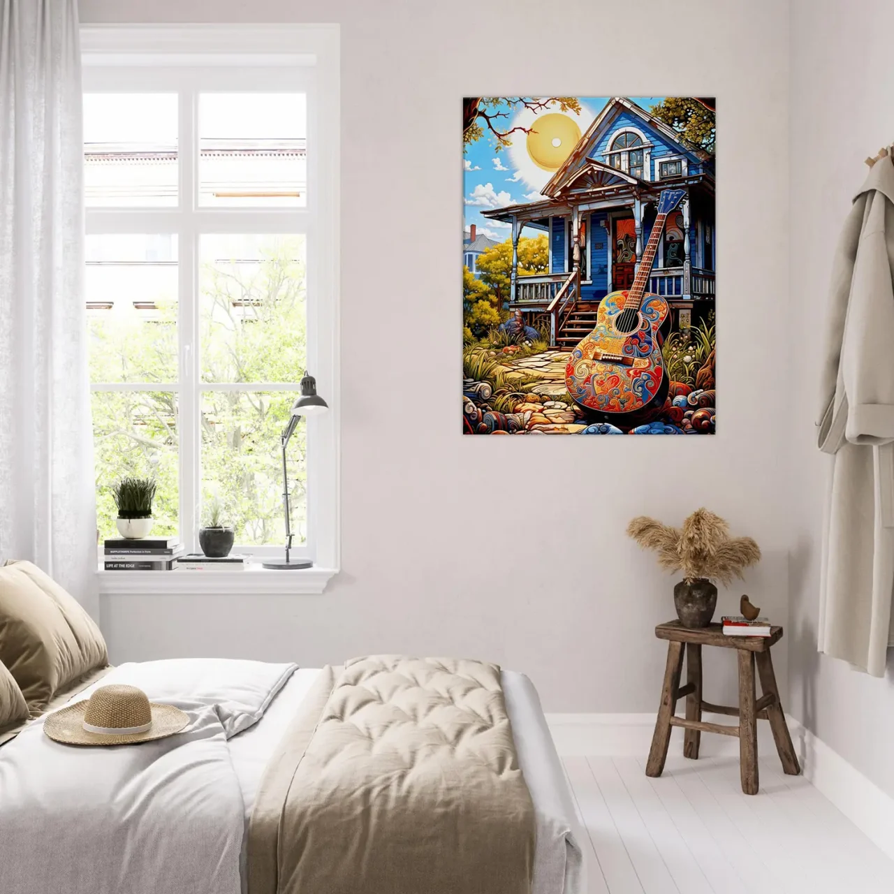 Tableau Ambiance Tex Mex et guitare colorée ambiance tex mex et guitare colorée