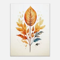 branche aux feuilles dorées