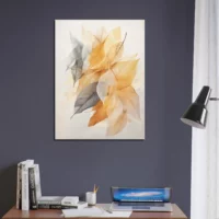 Cadre boho Feuilles de Curcuma séchées pastel feuilles de curcuma séchées pastel