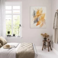 Cadre boho Feuilles de Curcuma séchées pastel feuilles de curcuma séchées pastel