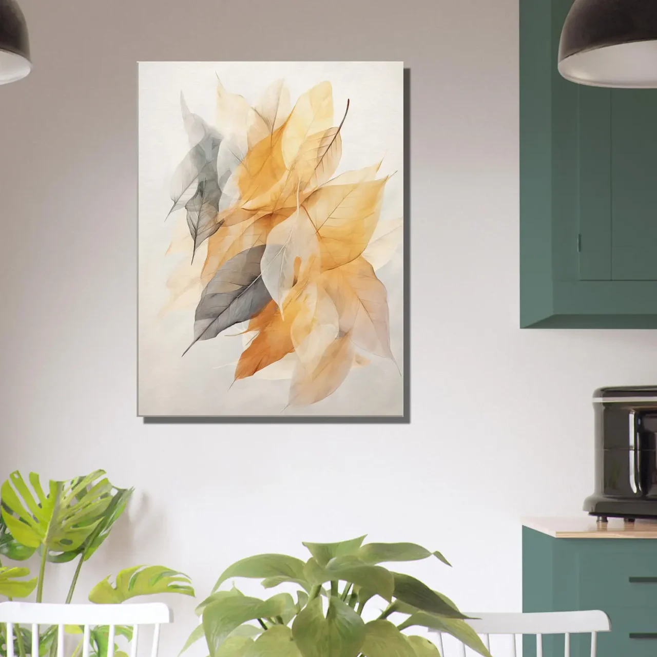 feuilles de curcuma séchées pastel