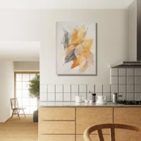 Cadre boho Feuilles de Curcuma séchées pastel feuilles de curcuma séchées pastel