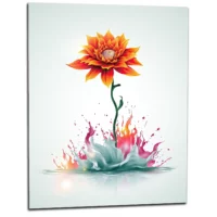 Cadre Fleur Boho abstraite explosion de peinture fleur boho abstraite explosion de peinture