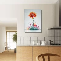 fleur boho abstraite explosion de peinture