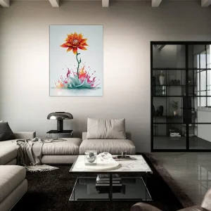 fleur boho abstraite explosion de peinture