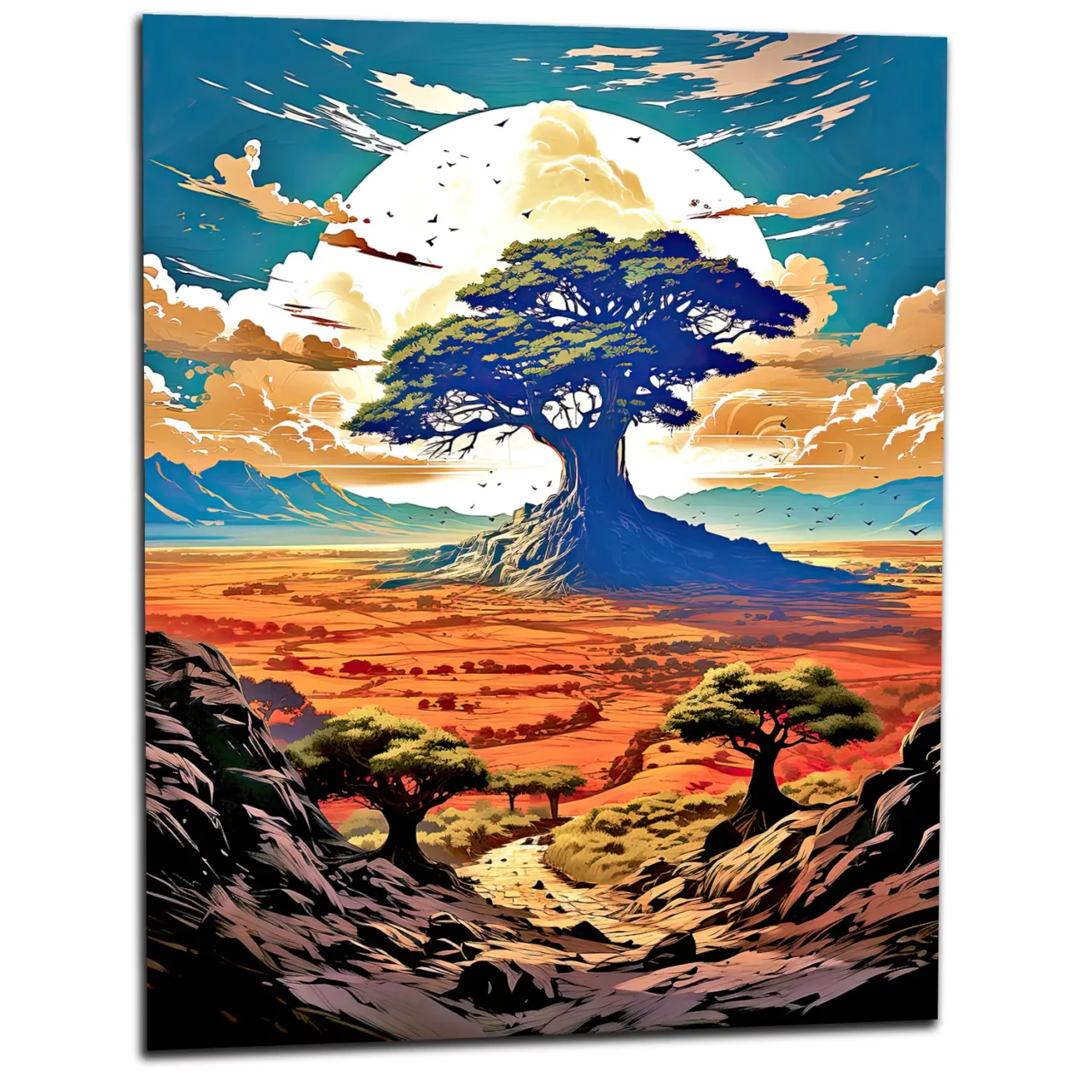 illustration, arbre de vie dans le désert