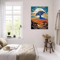 illustration, arbre de vie dans le désert