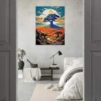 illustration, arbre de vie dans le désert