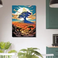 illustration, arbre de vie dans le désert