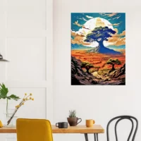 illustration, arbre de vie dans le désert