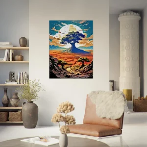 illustration, arbre de vie dans le désert