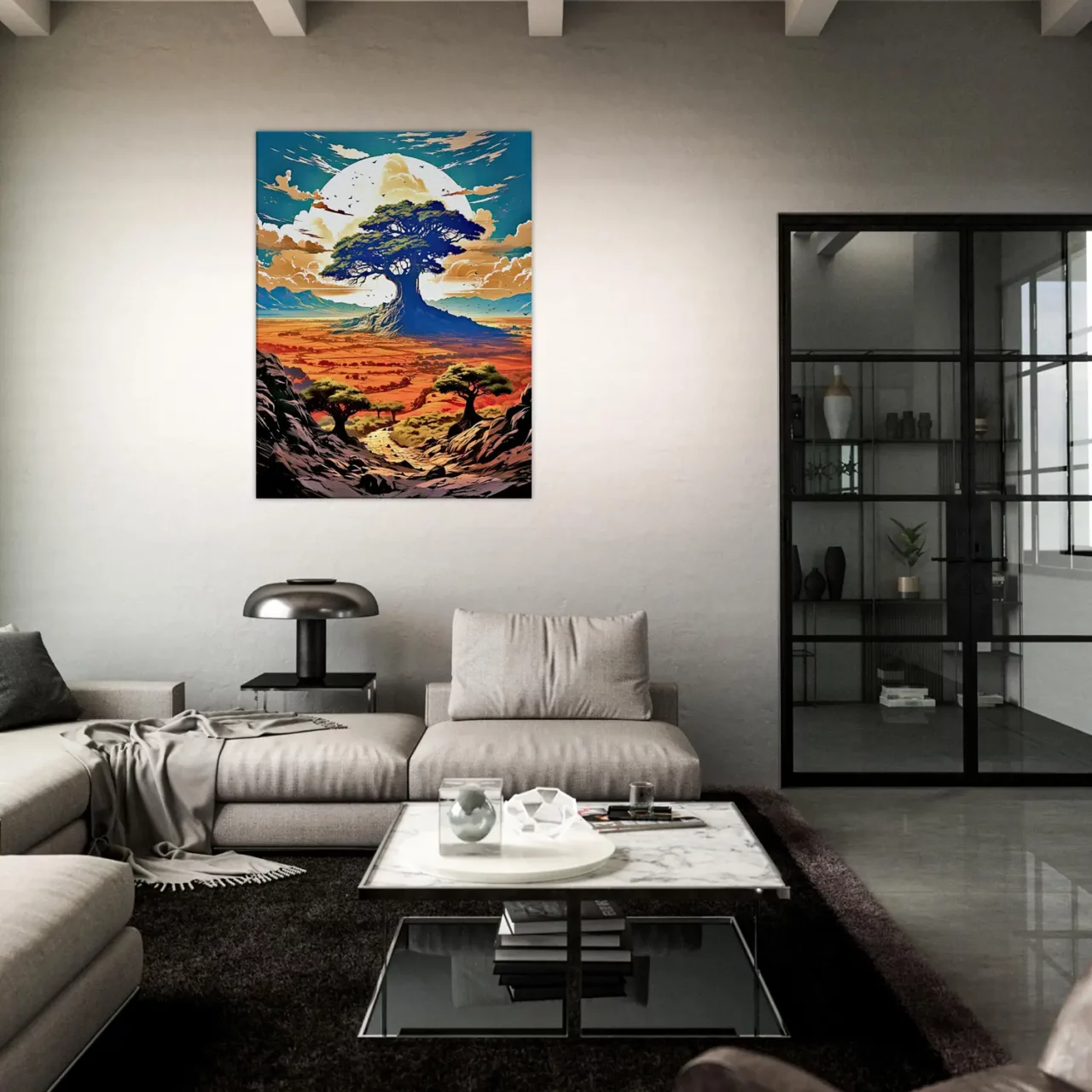 illustration, arbre de vie dans le désert