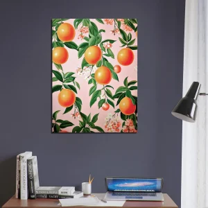 motif oranges et feuilles d'oranger