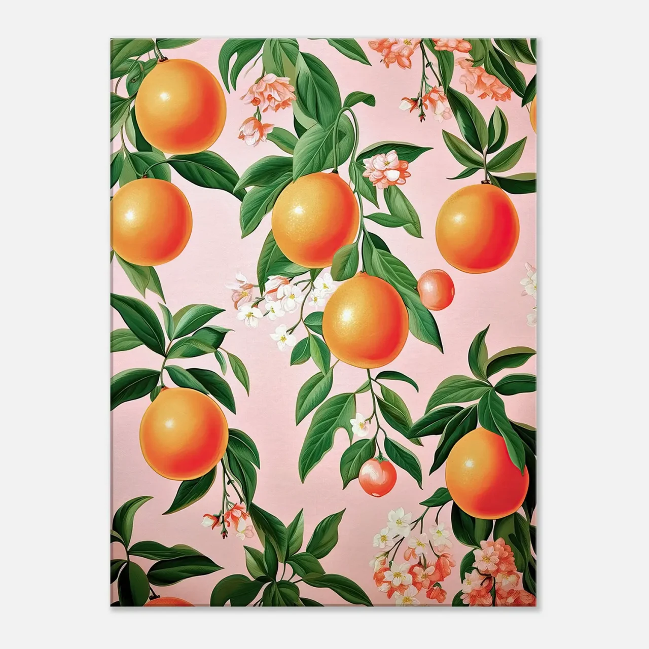 motif oranges et feuilles d'oranger