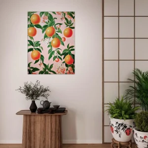 motif oranges et feuilles d'oranger