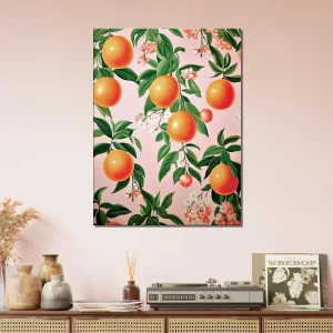 motif oranges et feuilles d'oranger
