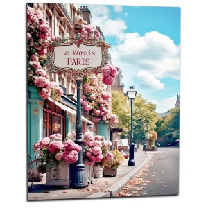 Déco murale: Paris, Le Marais en fleurs paris, le marais en fleurs