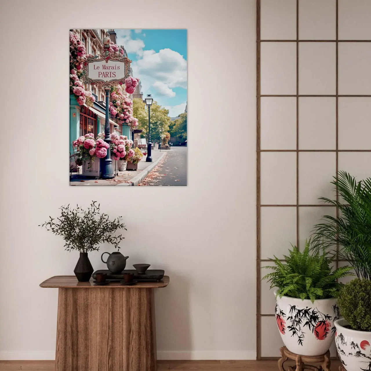 paris, le marais en fleurs