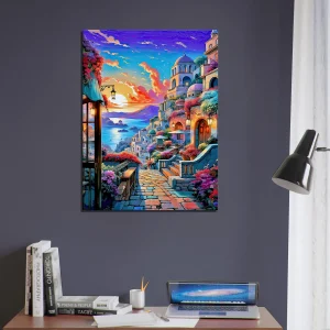 Cadre déco Paysage coloré de Santorini paysage coloré de santorini