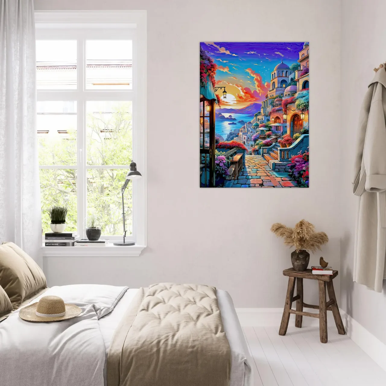 Cadre déco Paysage coloré de Santorini paysage coloré de santorini