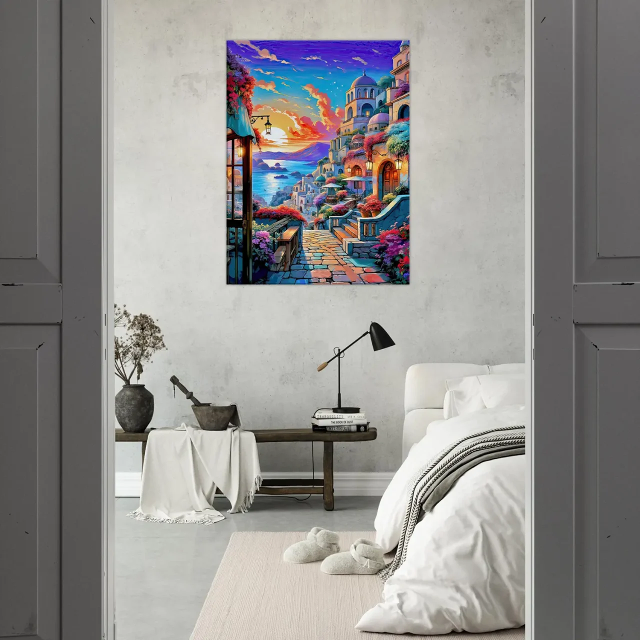 Cadre déco Paysage coloré de Santorini paysage coloré de santorini