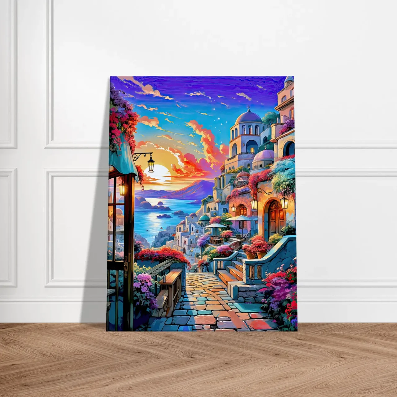 Cadre déco Paysage coloré de Santorini paysage coloré de santorini