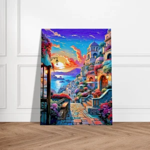 Cadre déco Paysage coloré de Santorini paysage coloré de santorini