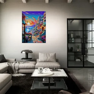 Cadre déco Paysage coloré de Santorini paysage coloré de santorini