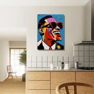 Tableau Portrait de Ray Charles style Basquiat portrait de ray charles style basquiat