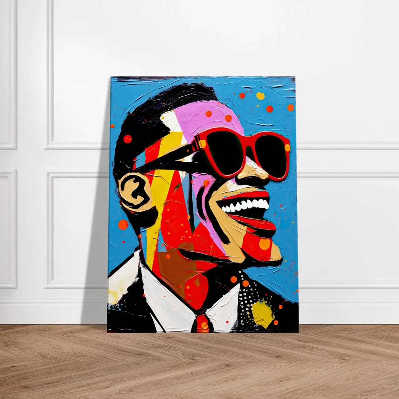 Tableau Portrait de Ray Charles style Basquiat portrait de ray charles style basquiat