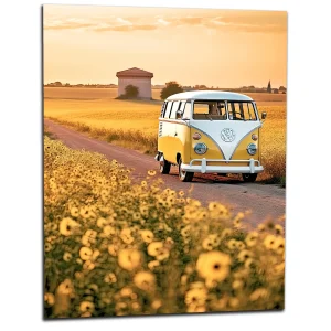 Van sur la route des tournesols
