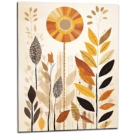 Cadre Art boho feuilles couleurs d’automne art boho feuilles couleurs d'automne