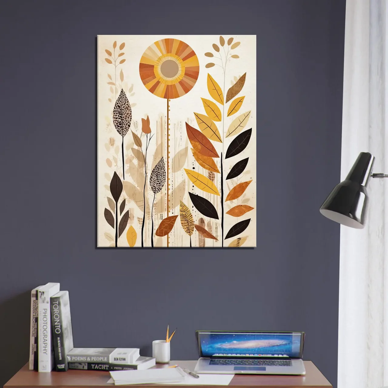 art boho feuilles couleurs d'automne