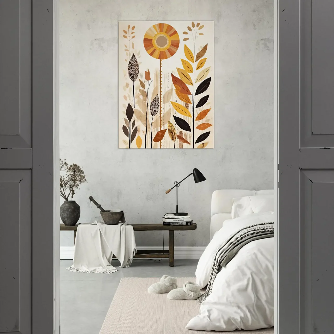 art boho feuilles couleurs d'automne