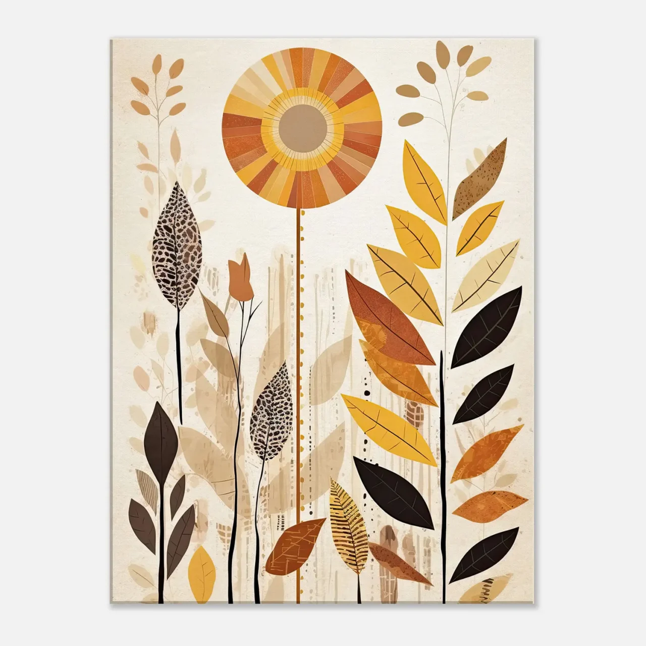 art boho feuilles couleurs d'automne