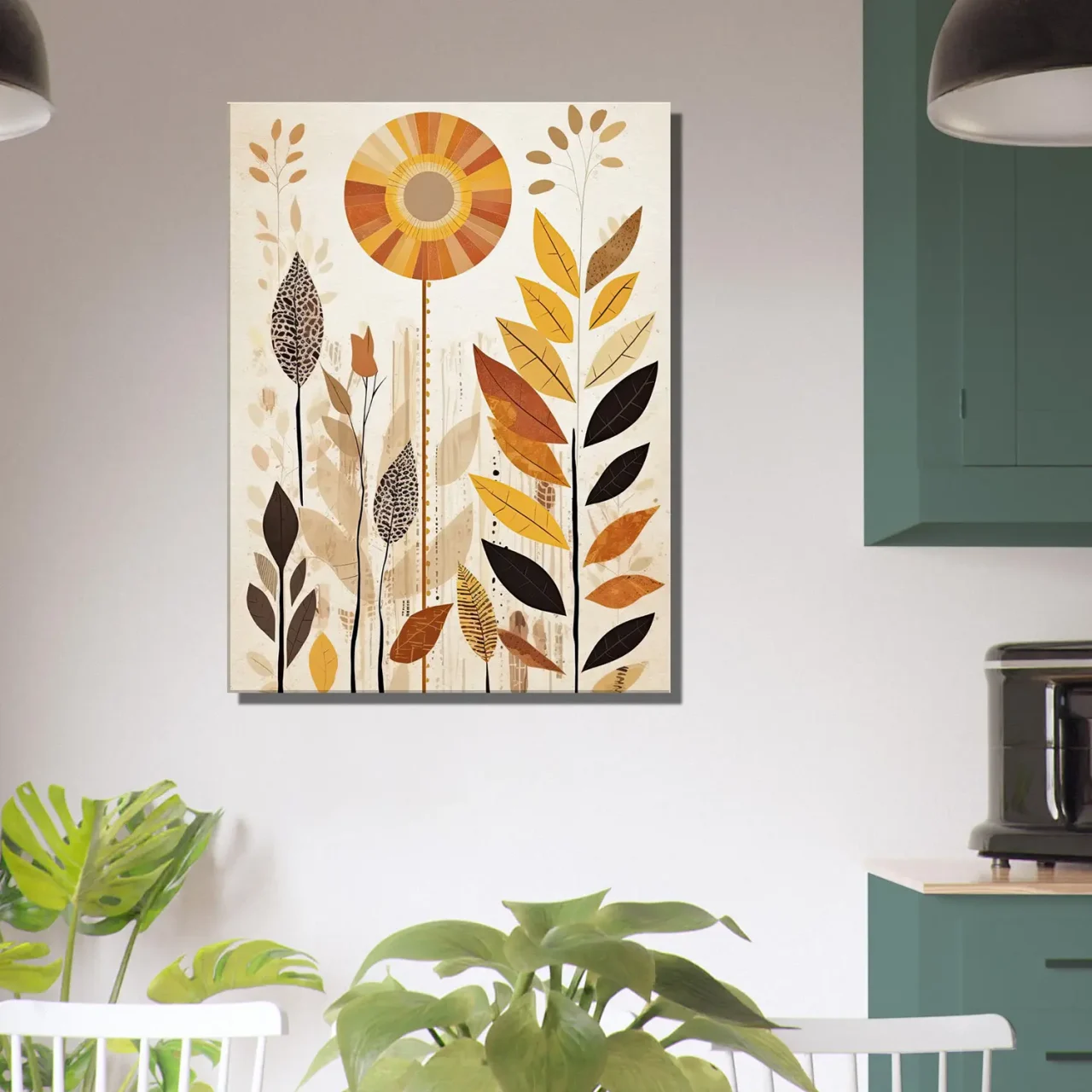 art boho feuilles couleurs d'automne