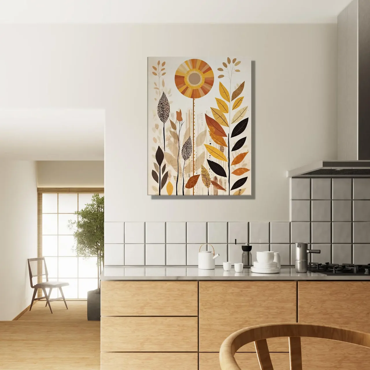 art boho feuilles couleurs d'automne