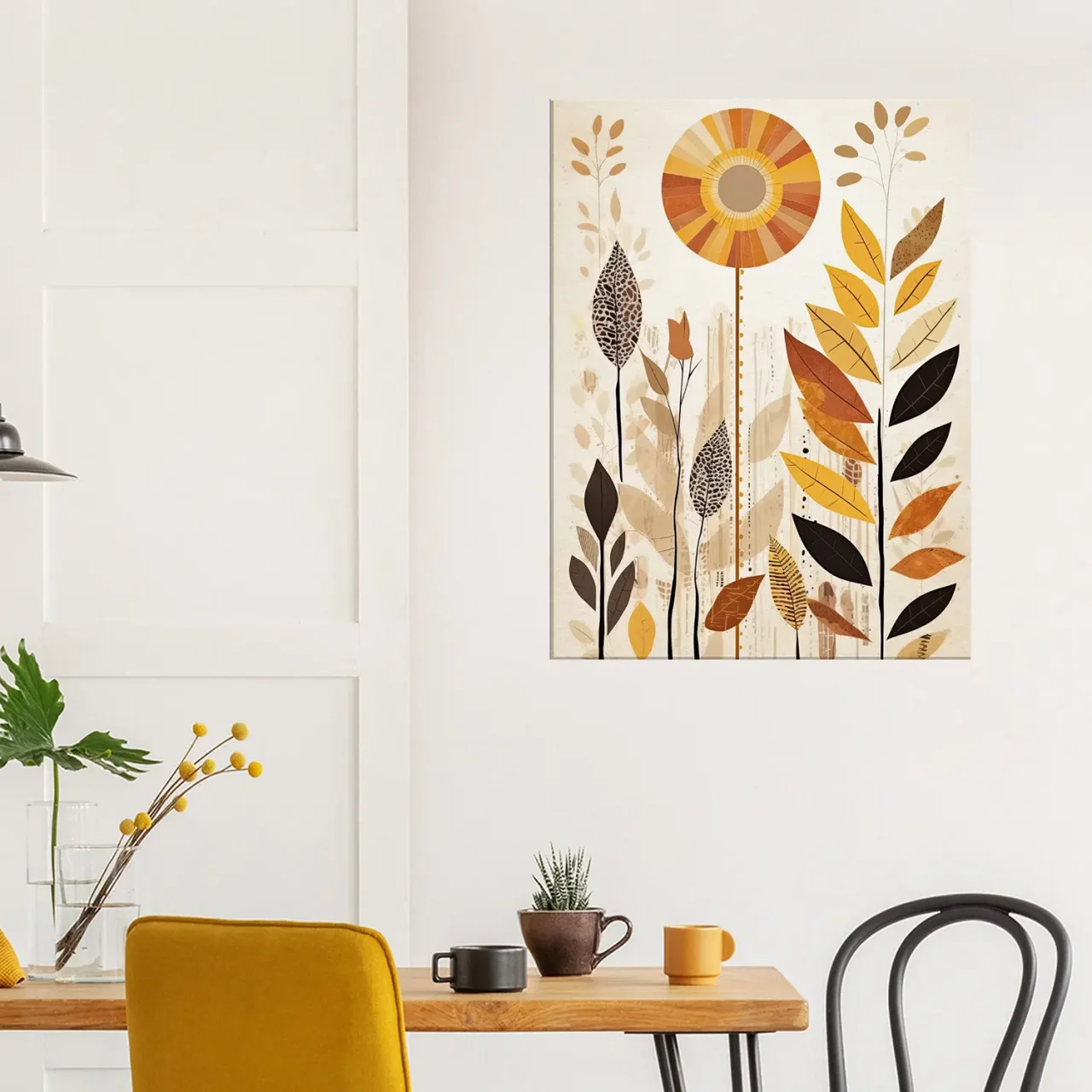 art boho feuilles couleurs d'automne