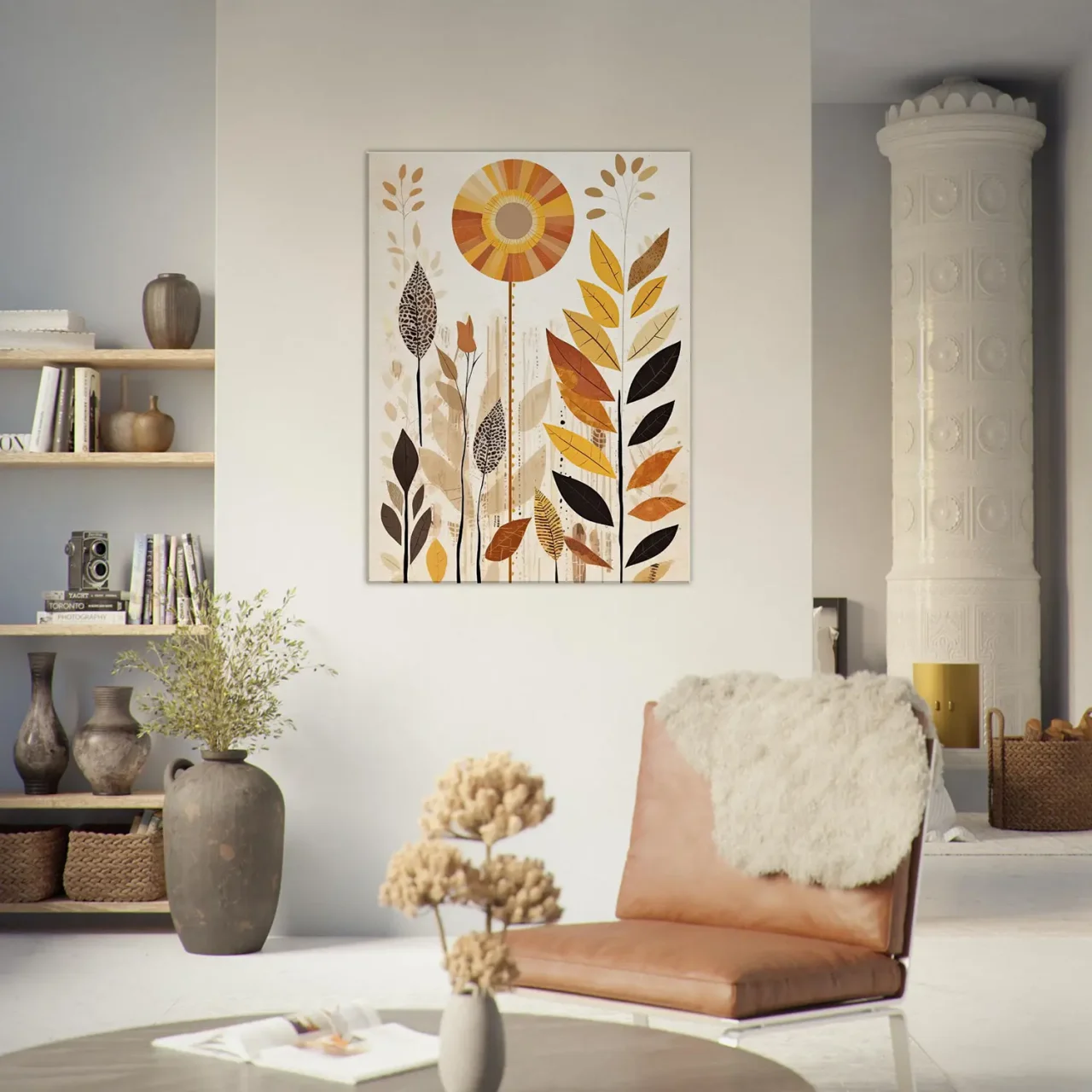 art boho feuilles couleurs d'automne