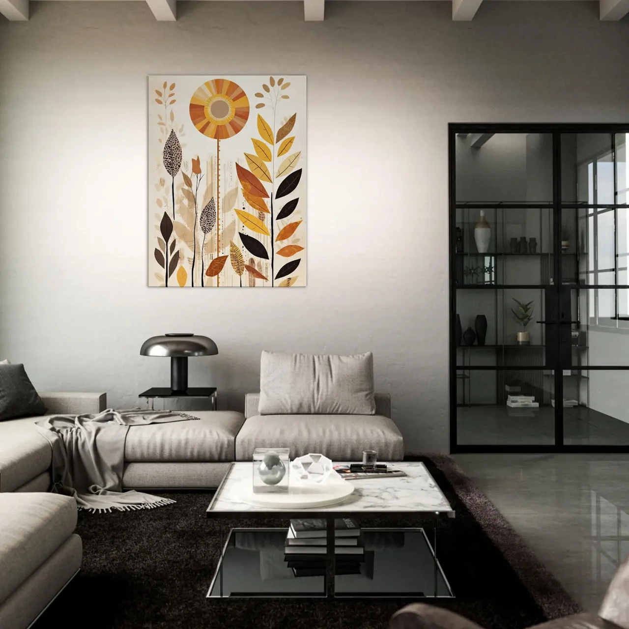 art boho feuilles couleurs d'automne