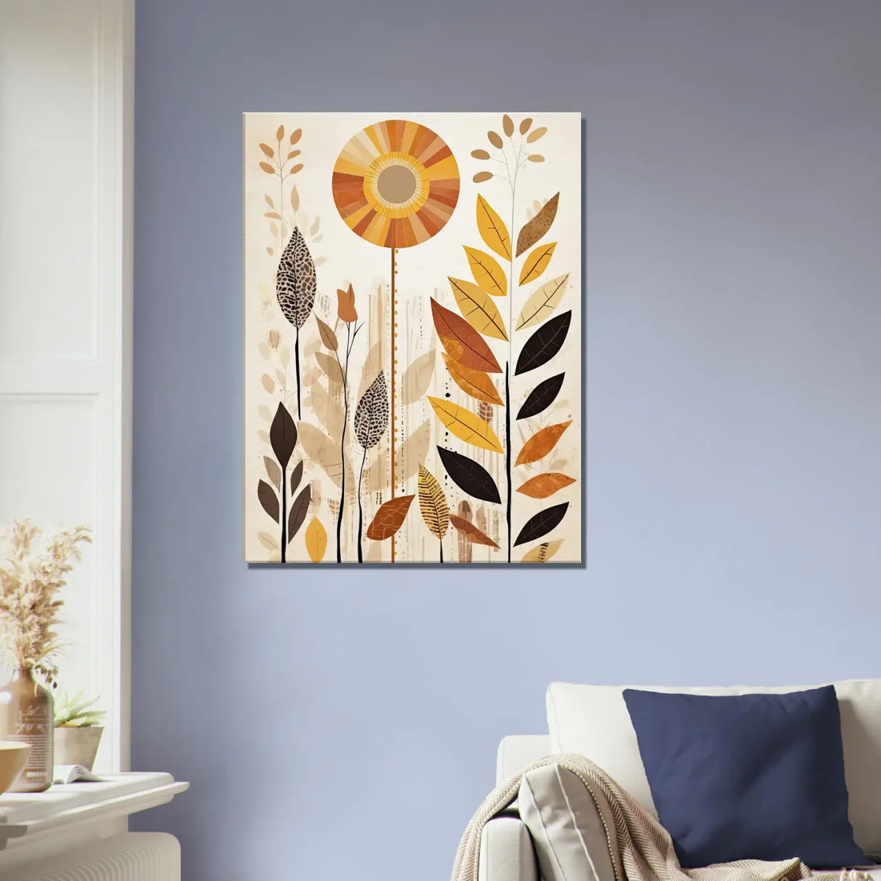 art boho feuilles couleurs d'automne