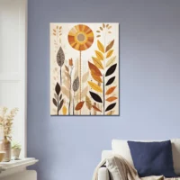 Cadre Art boho feuilles couleurs d’automne art boho feuilles couleurs d'automne