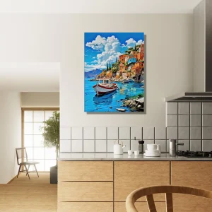 Bateau sur le bord d’Assos en Grèce bateau sur le bord d'assos en grèce