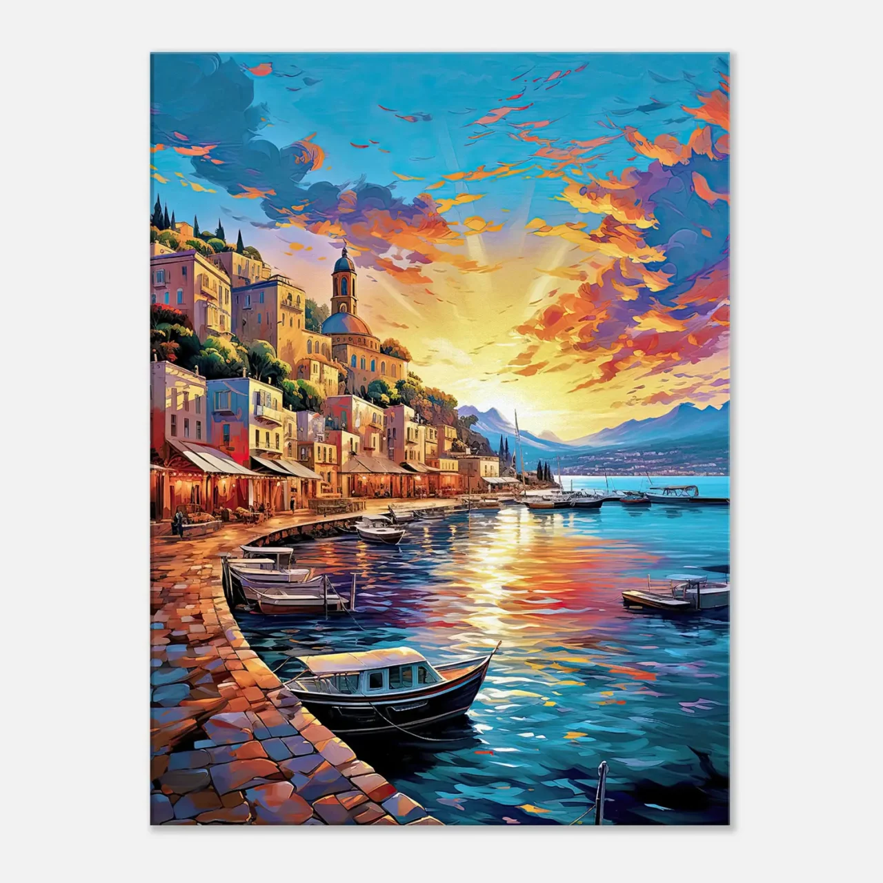 capri, douceur de l'italie au coucher de soleil