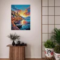 capri, douceur de l'italie au coucher de soleil