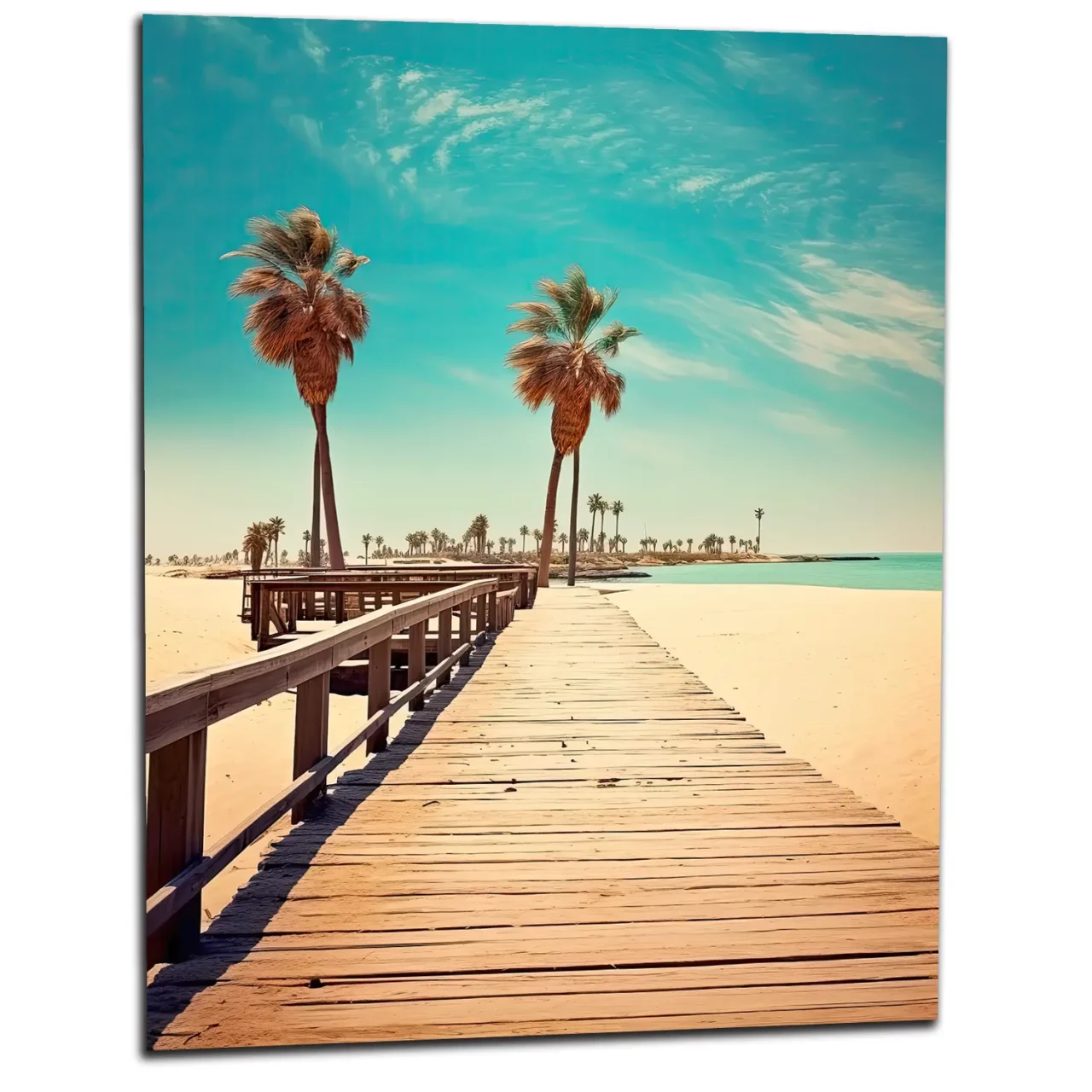 chemin de bois le long de la plage