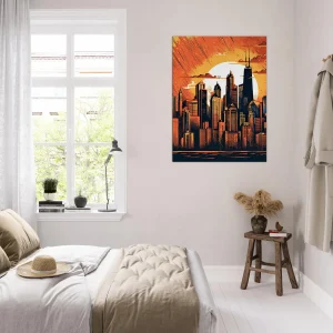 manhattan new york style cartoon