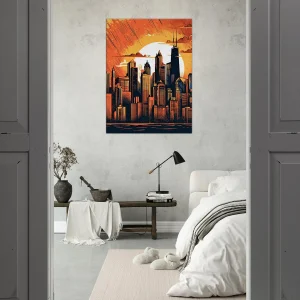 manhattan new york style cartoon